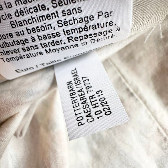 Pottery Barn Agatha Paisley Pale Sage Rust Tan Euro Pillow Sham Set 2 Cotton - Picture 4 of 5